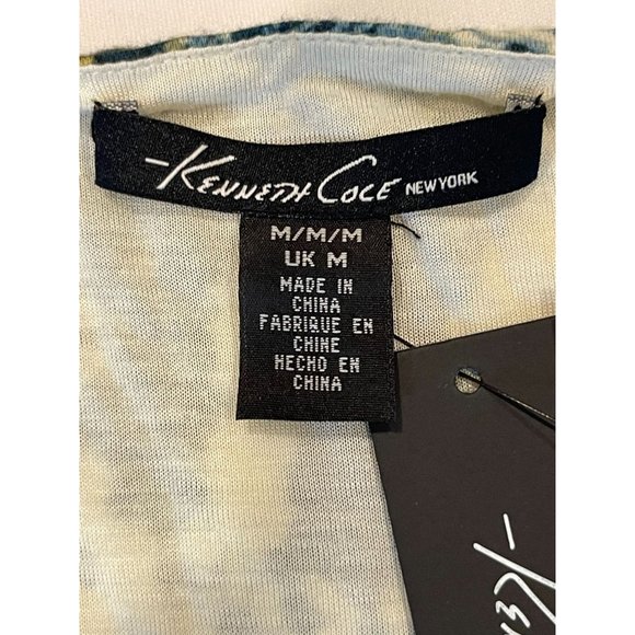 NWT Kenneth Cole Womens Snake Print Sheath Dress V Neck Long Sleeve Multicolor M - Picture 7 of 10